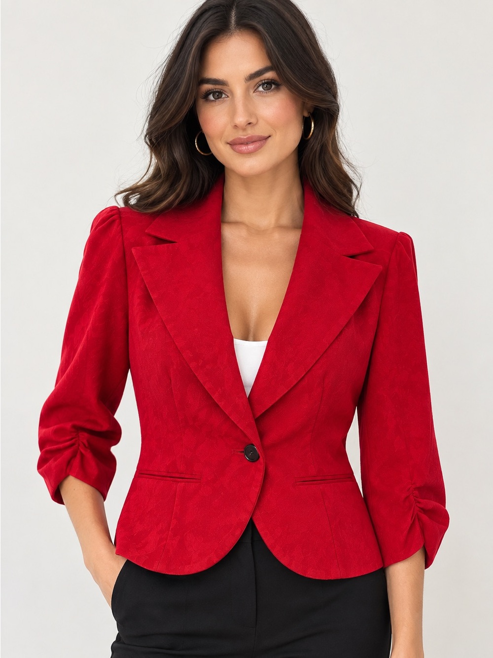 B Darlin Bright Red Tailored Blazer
